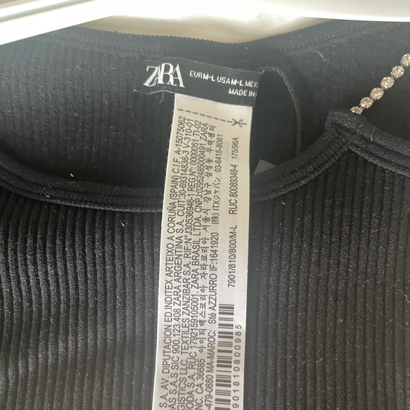 Zara Limitless One Sleeve Sparkly Top - Picture 3 of 4